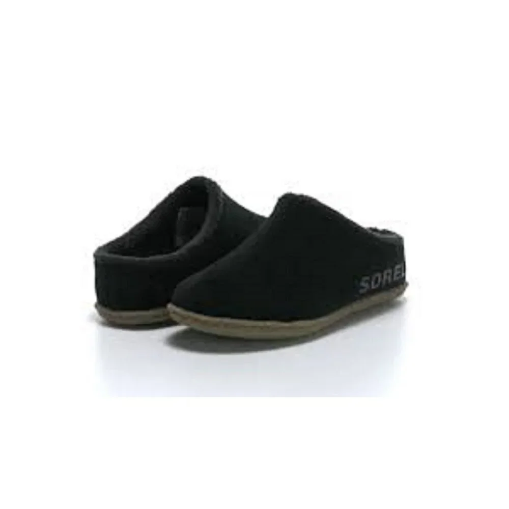 Sorel Lanner Ridge II Youth size 3 Slippers Black Slip-On Unisex Children Shoes